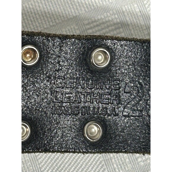 HARLEY DAVIDSON Motorcycle USA  28 Wide Black Leather Silver Studded Womens Belt main image 14